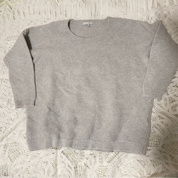 OAK + FORT Ribbed Knit Sweater Grey - Size S - Picture 7 of 11